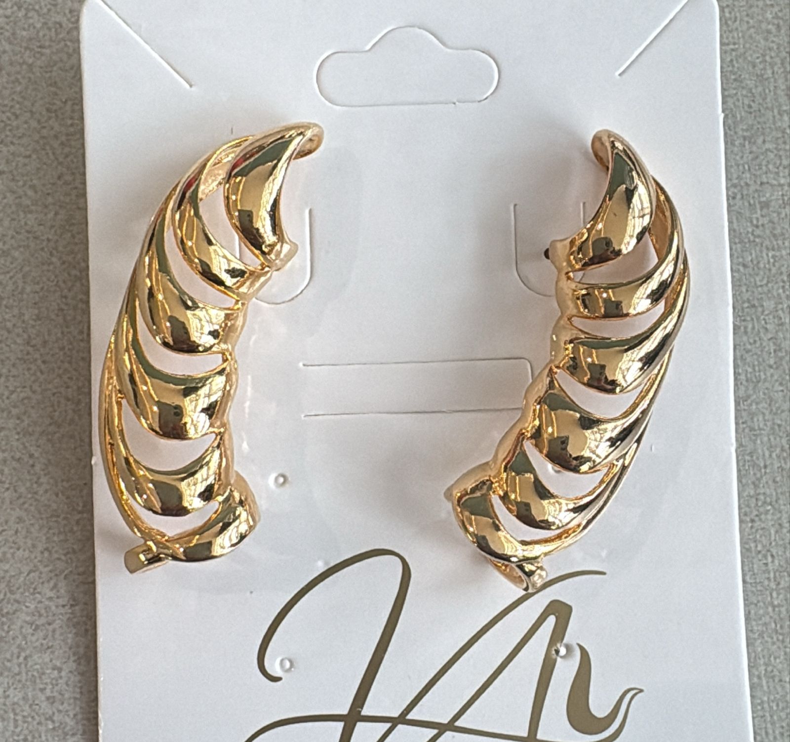 Brinco Ear Cuff Arcos Vazados Lisos