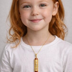 Filhote de Mezuzah Banhado a Ouro Infantil