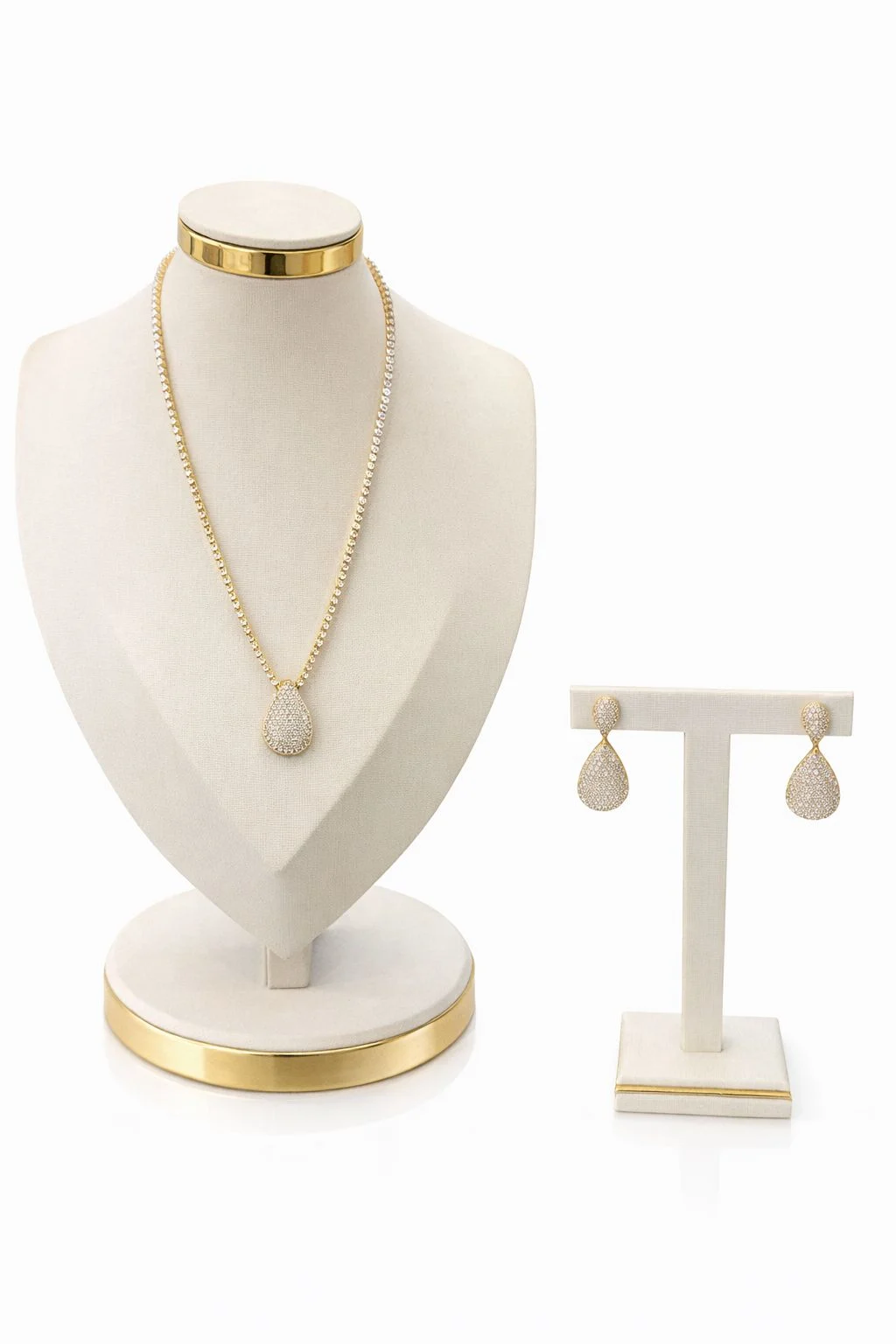 Conjunto Gota Riviera Cristal Imperial Cravejada