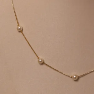 Colar Veneziana com Onze Perolas