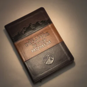 Biblia de Estudo Desafios de Todo Homem Nvt Marrom