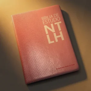 Biblia de Estudo NTLH Grande Capa Luxo Rosa Nobre