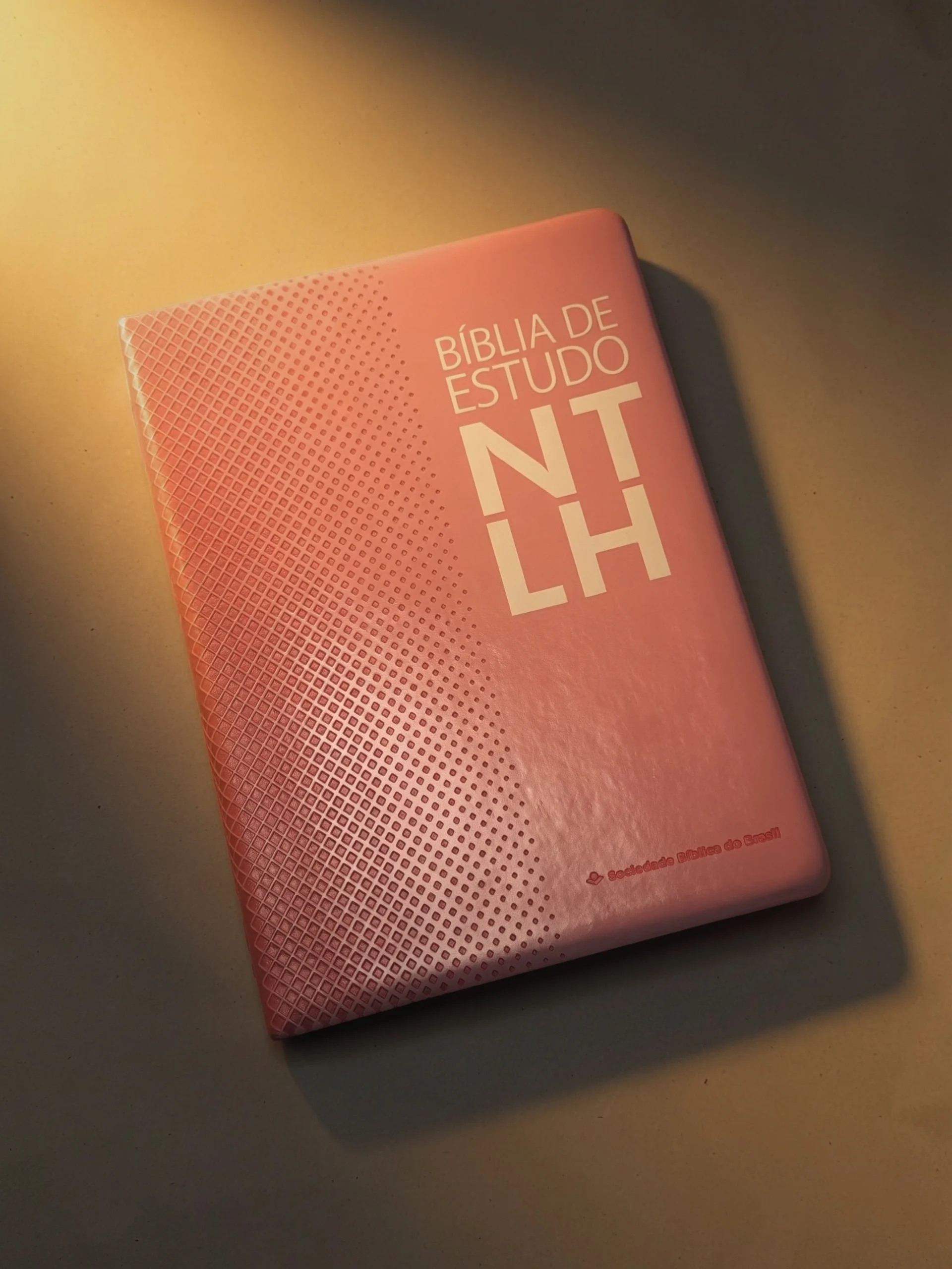 Biblia de Estudo NTLH Grande Capa Luxo Rosa Nobre