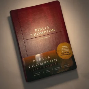 Biblia Thompson  Capa Luxo Letra Grande  Vinho - Preto