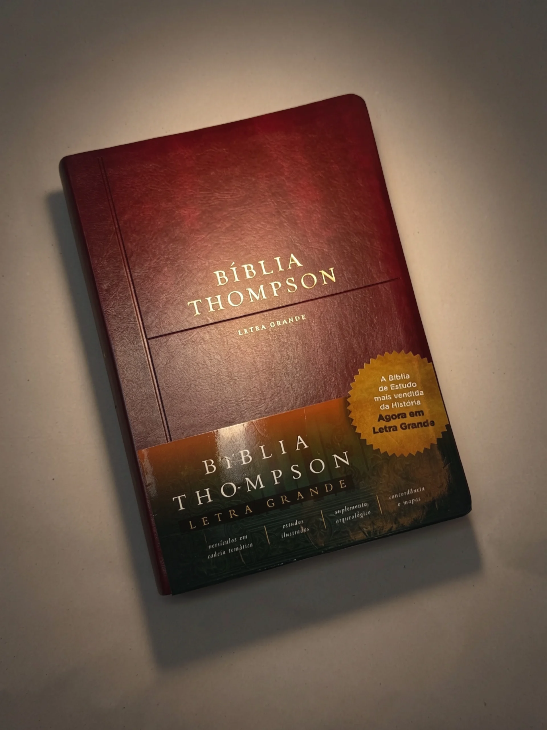 Biblia Thompson Capa Luxo Letra Grande Vinho - Preto