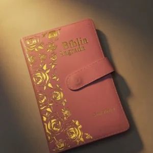 Bíblia Sagrada Feminina com Harpa – Capa Luxo Rosa com Fecho