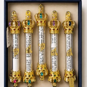 Mezuzah de Porta com Coroa Decorativa