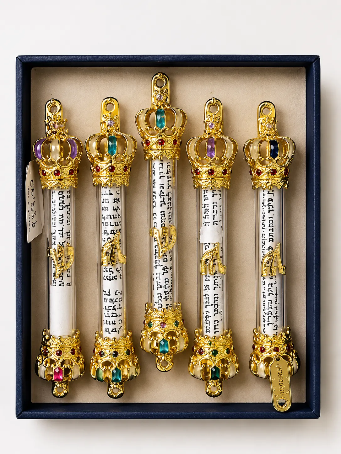 Mezuzah de Porta com Coroa Decorativa