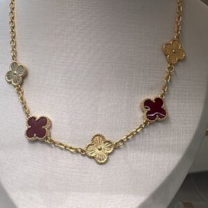 Colar Van Cleef Vermelho