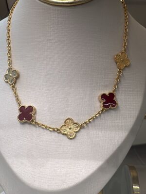 Colar Van Cleef Vermelho