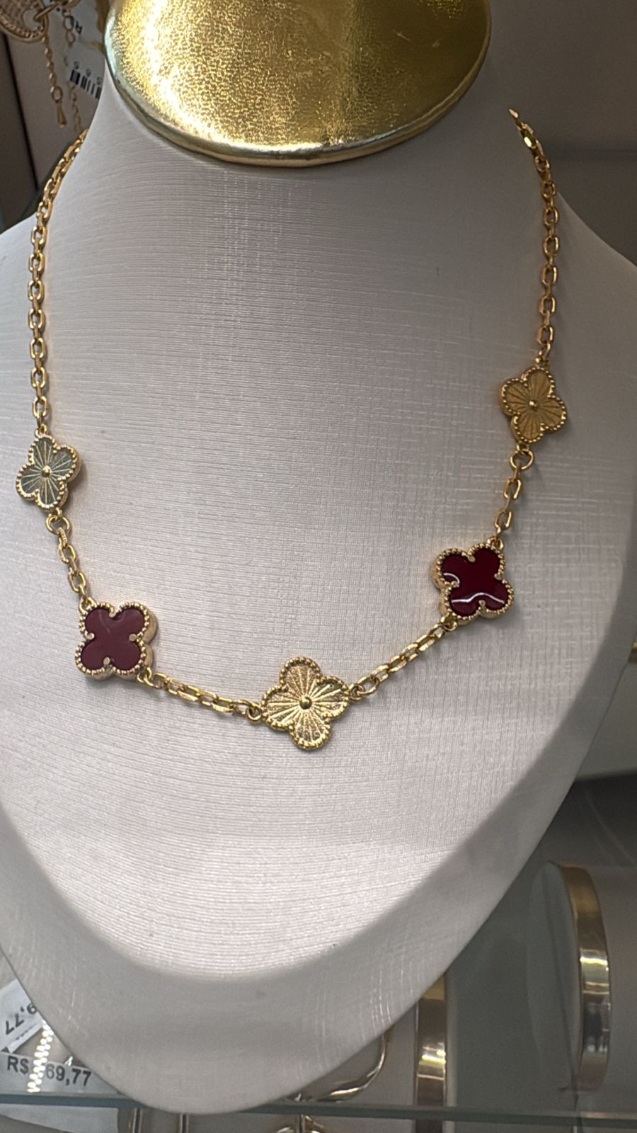Colar Van Cleef Vermelho