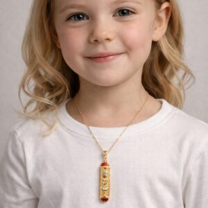Filhote de Mezuzah Banhado a Ouro