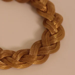 Colar Trançado Dourado Imperial