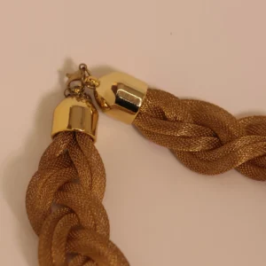 Colar Trançado Dourado Imperial