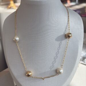 Choker Cartier Perolas e Esferas