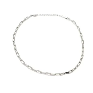 Chocker Elos Em Ródio 2mm