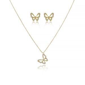 Conjunto Mini Borboleta Cravejado