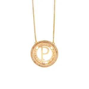 Colar Letra "P" Sonhe/Acredite/Realize